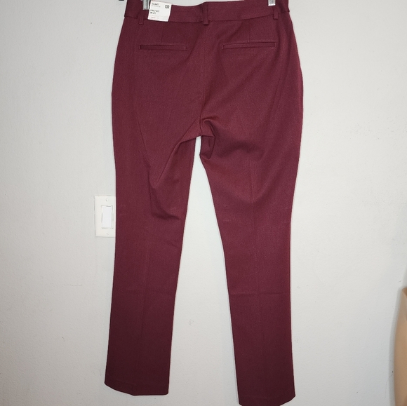NWT Express Columnist Barely Boot Maroon Trousers Women's Size 10 Dress Pant - Picture 7 of 16